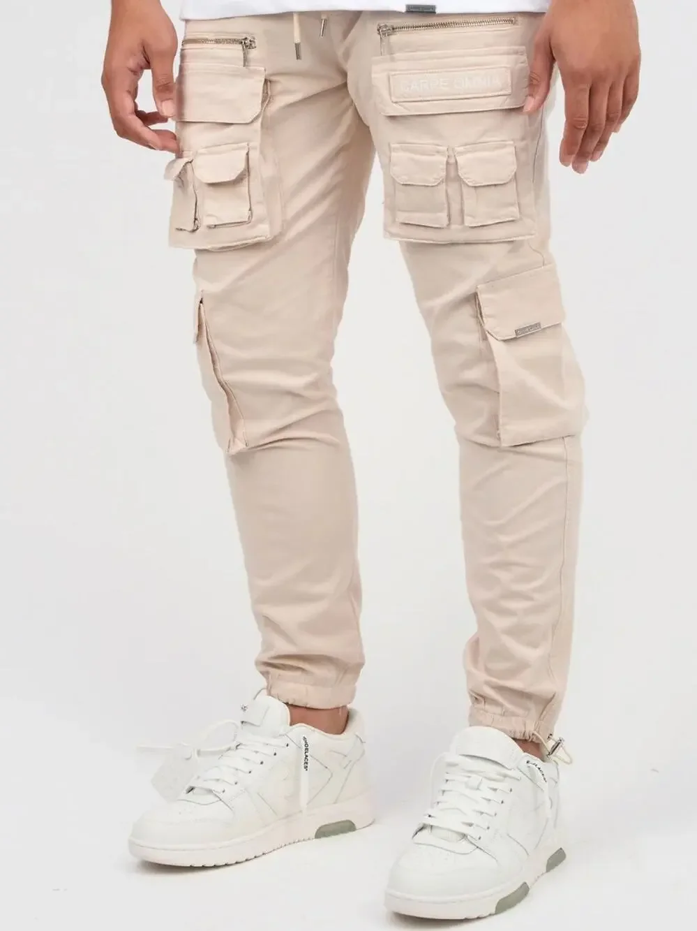 Carpe Omnia Beige Cargo Pants V2 Mens XL Utility Tactical Multi Pocket Jogger